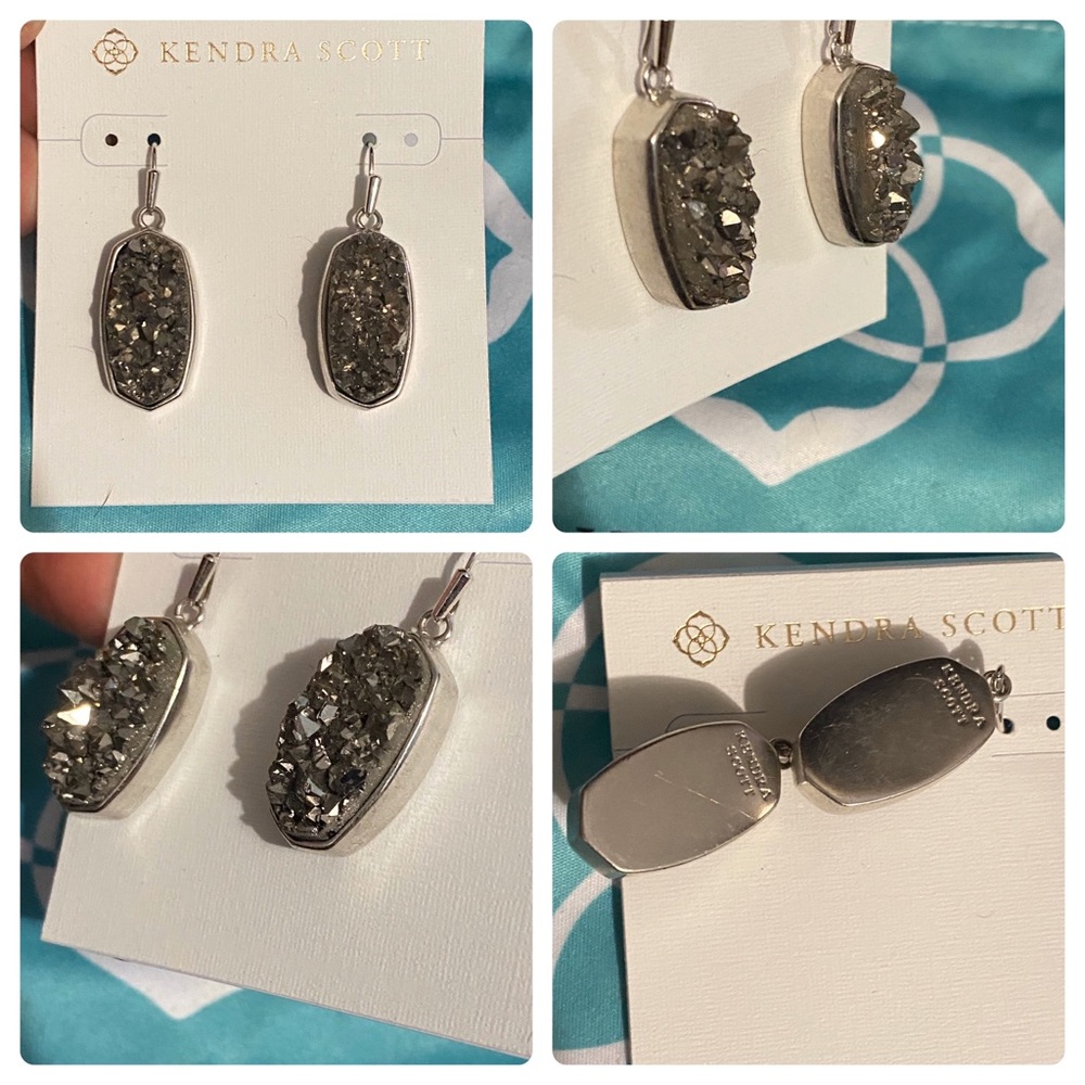 Kendra Scott chunky and shiny platinum drusy Danay